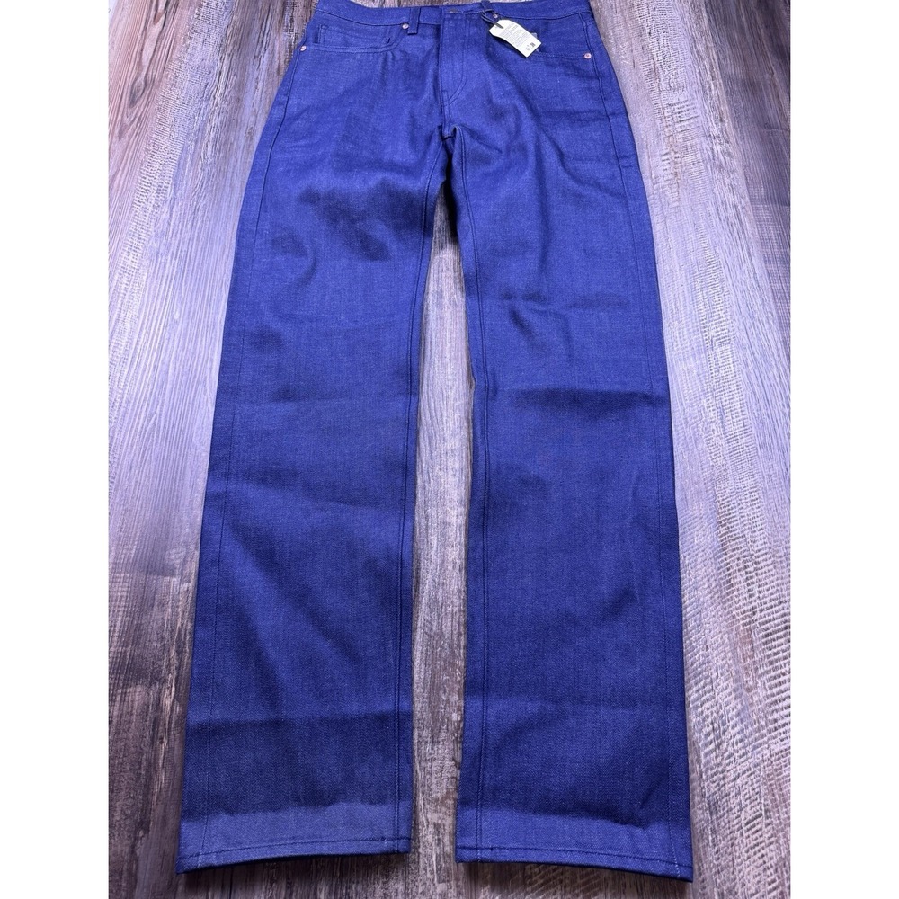 LEVI'S 505 REGULAR JAPANESE SELVEDGE DENIM MENS 32 X 34 BLUE STRAIGHT RARE NWT